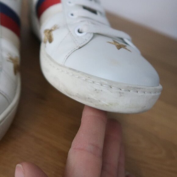 Gucci Ace Web Bees and Stars Sneakers Size 36.5 / US 6.5 - Picture 4 of 13
